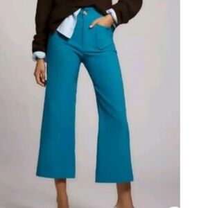 Anthropologie “Colette” Cropped Wide Leg Trousers